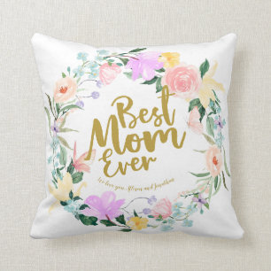 Coussin Fleur délicieuse Meilleure Maman Jour des mères