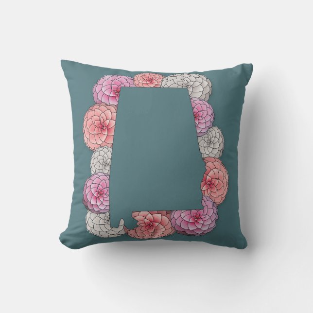 Coussin Fleur d'État de l'Alabama (Recto)
