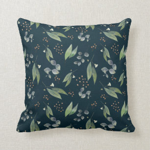 Coussin Fleur d'eucalyptus de la feuille de gomme de Boho