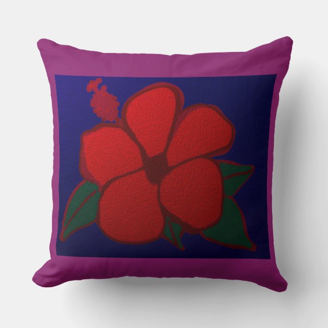 Coussin Fleur d'Hibiscus (Recto)