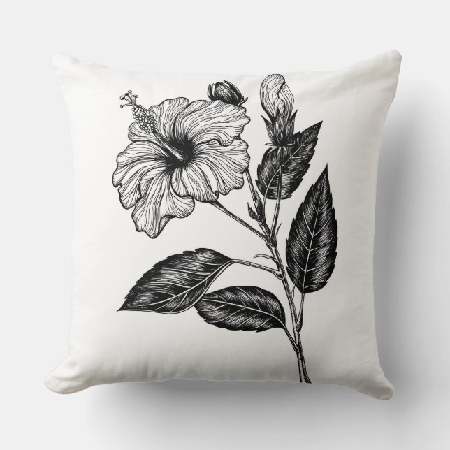 Coussin Fleur d'Hibiscus III (Recto)