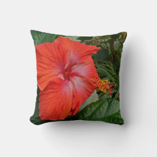 Coussin Fleur d'Hibiscus Rouge
