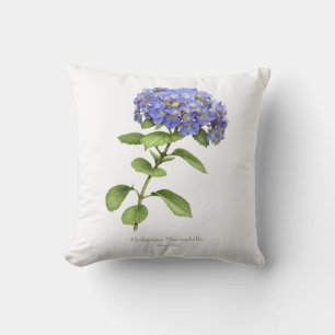 Coussin Fleur d'hortensia bleue
