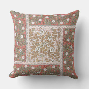 Coussin Fleur d'illustration Rose sauvage Vintage