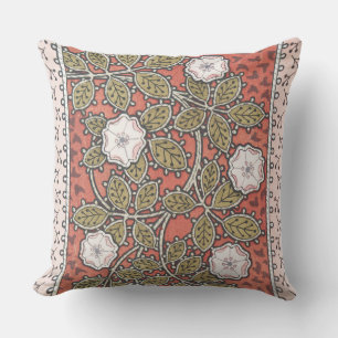 Coussin Fleur d'illustration Rose sauvage Vintage