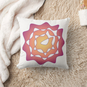 Coussin Fleur d'infini rose jaune Art perpétuel
