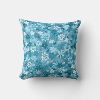Coussin Fleur d'Océan Turquoise Botanique
