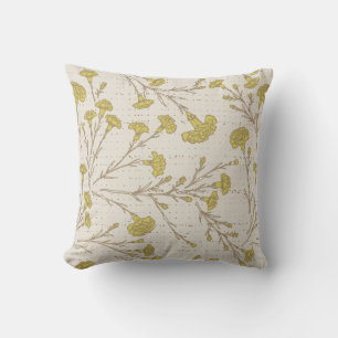 Coussin fleur d'œillet cottagecore rustique ferme