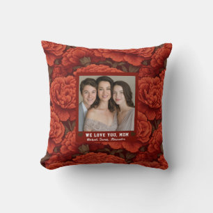 Coussin Fleur d'oeillet Fière Maman Mère Décoration Rustiq