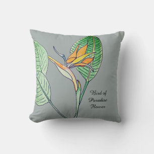 Coussin Fleur d'oiseau de paradis 