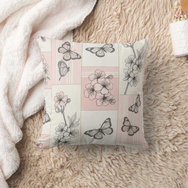 Coussin Fleur Élégante de Papillon (5) (Couverture)