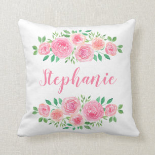 Coussin Fleur enfant rose rose rose rose Roses Nom de la f
