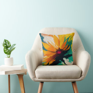 Coussin Fleur énigmatique – Une danse de couleur et de mou
