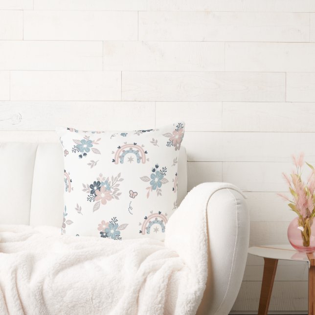 Coussin Fleur Et Boho Motif Sans Fil (Canapé)