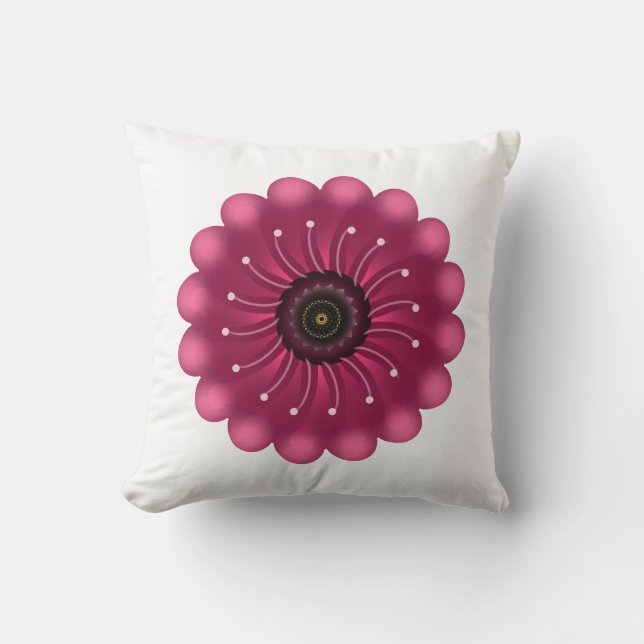 Coussin Fleur Fantastique Rose Luminescente | Fleur Floral (Recto)