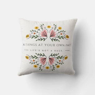 Coussin Fleur féminine Pastel