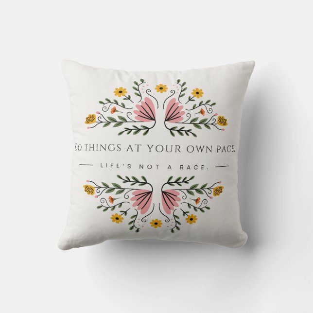 Coussin Fleur féminine Pastel (Verso)