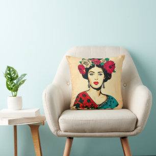 Coussin Fleur femme