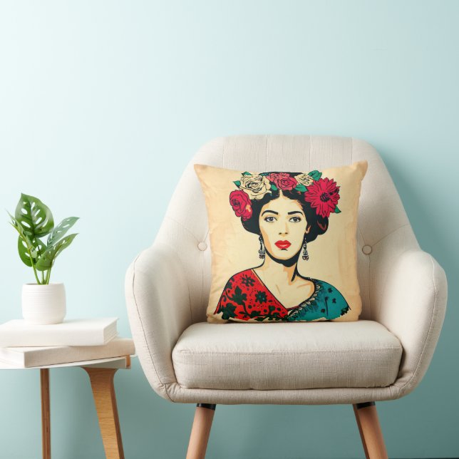 Coussin Fleur femme (Chaise)