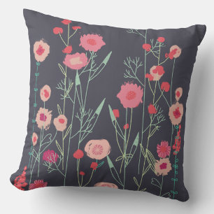Coussin Fleur foncé