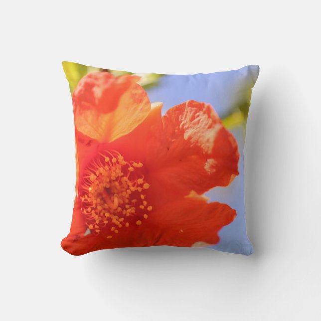 Coussin Fleur Grenade Rouge Fleurir (Recto)