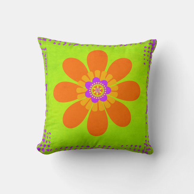 Coussin Fleur hippie (Recto)