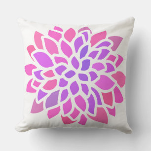 Coussin Fleur Hippie rose Rétro Moderne