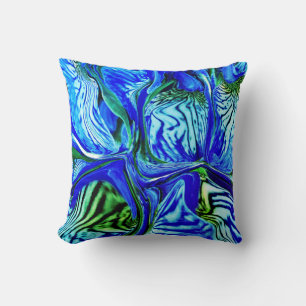 Coussin Fleur Iris Violet / Greenleaf /