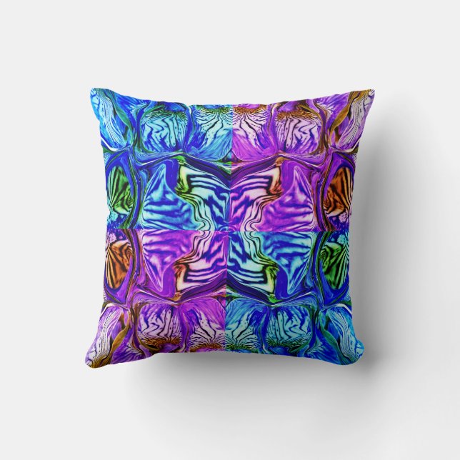 Coussin Fleur Iris Violet / Greenleaf / 1974 / xFour / (Verso)