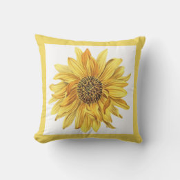 Coussin Fleur jaune / Cour de tournesol