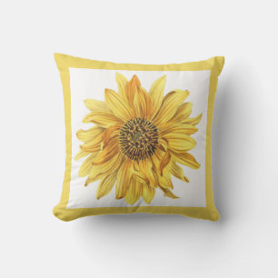 Coussin Fleur jaune / Cour de tournesol