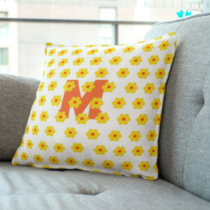 Coussin Fleur Jaune marguerite Gras et joyeux Floral