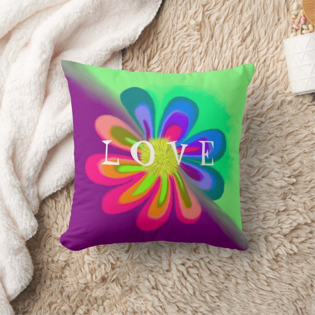 Coussin Fleur L O V E (Couverture)
