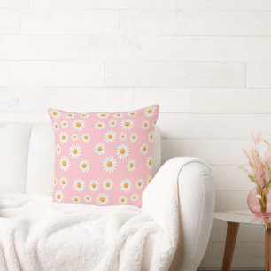 Coussin Fleur marguerite - Décor esthétique Botanique -
