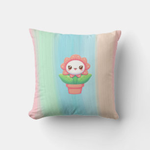 Coussin Fleur mignonne, capricieuse en pot