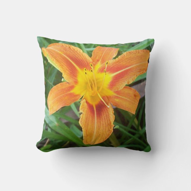 Coussin Fleur orange (Recto)