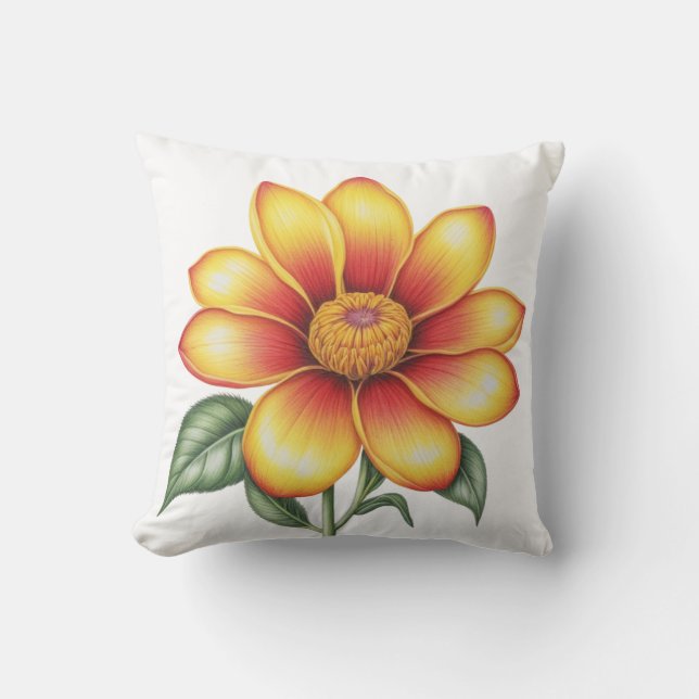 Coussin Fleur orange (Recto)
