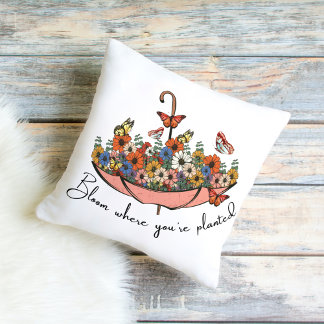 Coussin Fleur où vous êtes planté