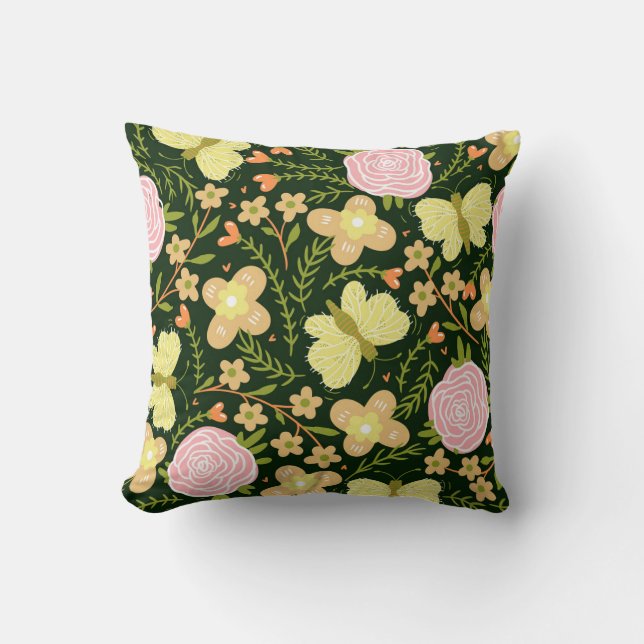 Coussin Fleur papillon (Recto)