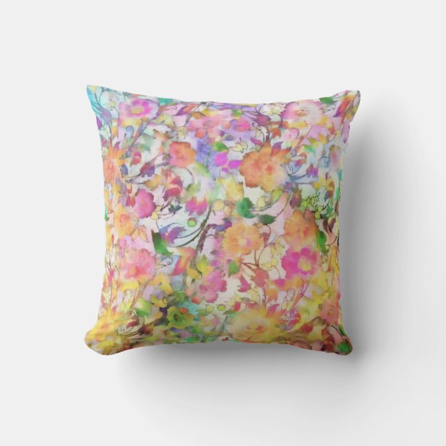 Coussin Fleur pastel (Recto)