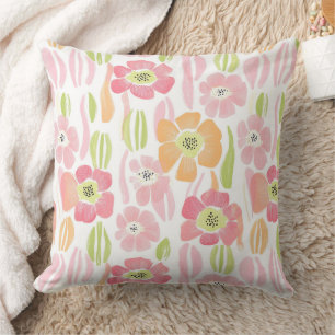Coussin Fleur pastel rétro (1)