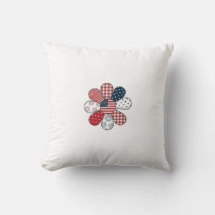 Coussin Fleur Patriotique Vintage Vector Design de T-Shirt