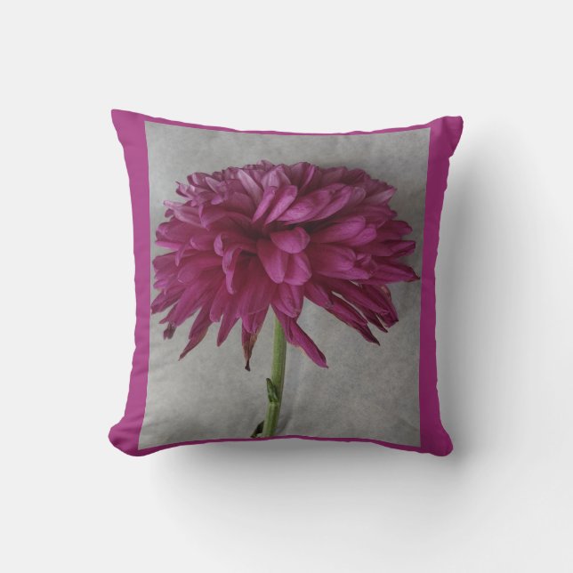Coussin Fleur Pétale Violette (Recto)