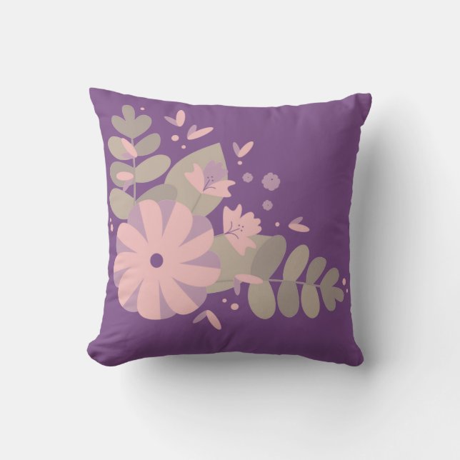 Coussin Fleur pourpre (Recto)