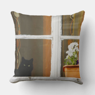 Coussin Fleur près de la fenêtre, Sighisoara, Roumanie