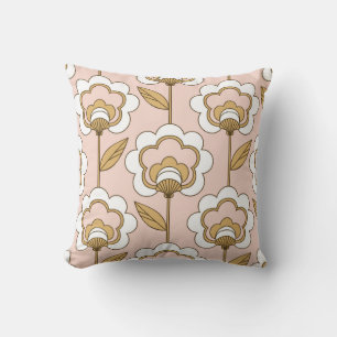 Coussin Fleur rétro : motif vintage sans soudure.