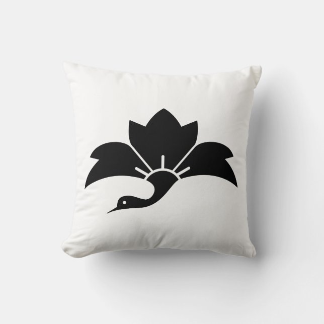 Coussin fleur rhombique en forme de grue à feuilles pointu (Recto)