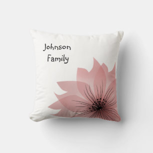 Coussin Fleur rose