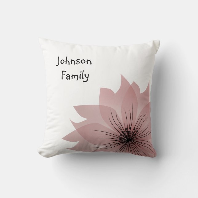 Coussin Fleur rose (Recto)