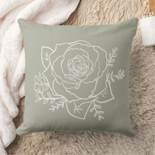 Coussin Fleur rose Couleurs Arrière - plans personnalisées